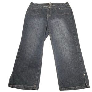 Venezia Dark Wash Porkchop Pocket Cropped Jeans - N0481